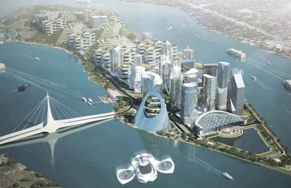 Architectural Visualization Futuristic Detroit - Matheus Teles Santana