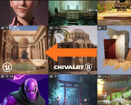 Example of Portfolio Thumbnails for 3D Artists