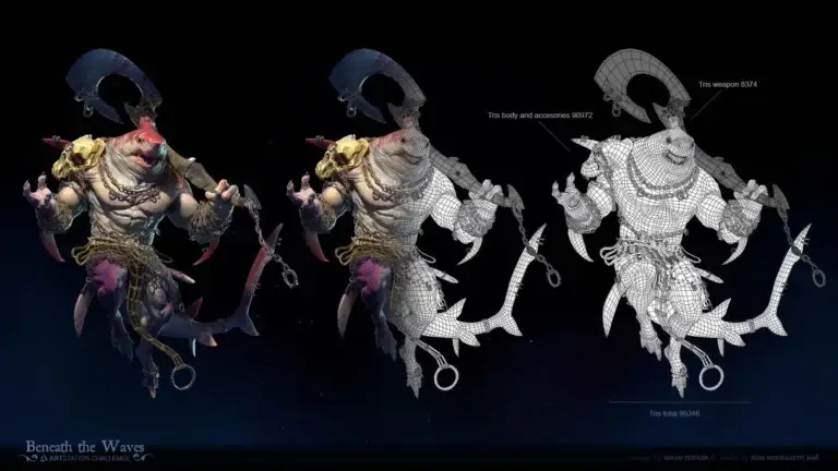 Beneath the Waves 3D Model by Juan Novelletto